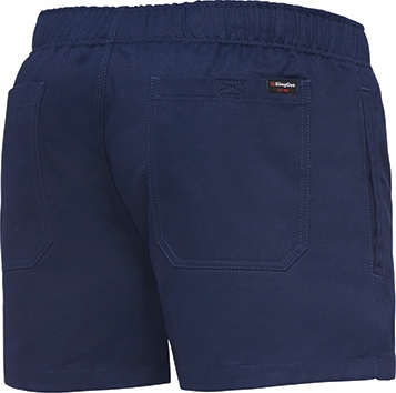 Other view of Drawstring Drill Shorts – Cotton – Navy – Large – K13055 – King Gee