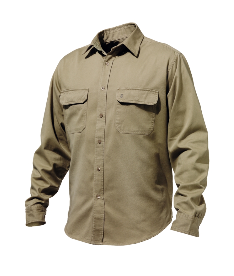 Other view of Men's Shirt – Cotton – Khaki – 2X-Large – K14200 – Worn G's – King Gee