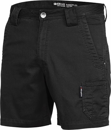 Other view of Tradies Narrow Shorts – Cotton – Black – 97R – K17330 – King Gee