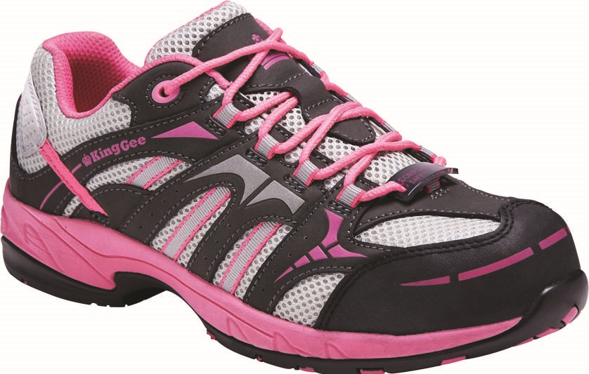 Other view of King Gee - K26600 - Women's Safety Sports Shoes - COMP-TEC G3 - Pink/Grey - 7