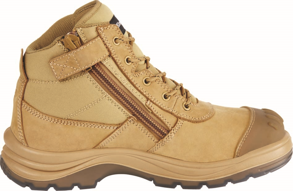 Other view of King Gee - K27100 - Tradie Safety Boots - Laceup Zip - Wheat - 9