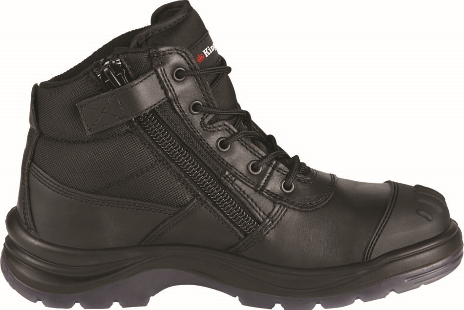 Other view of King Gee - K27150 - Tradie Safety Boots - Laceup Zip - Black - 9.5