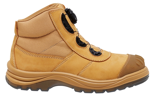 Other view of Men's Safety Boots - Anti-Static - Boa Lacing - Leather & Breathable Nylon - Wheat - Size 8.5 - K27170 - Tradie - King Gee