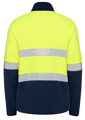 Other view of Men's Reflective Fleece Jacket – Polyester – Yellow/Navy – 3X-Large – K69745 – King Gee