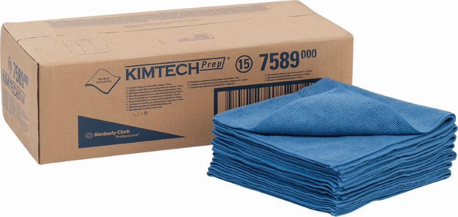 Other view of Surface Preparation Microfiber Wiper - Blue - 40 x 40 cm - 25/Pack - 7589 - Kimtech Prep® - Kimtech