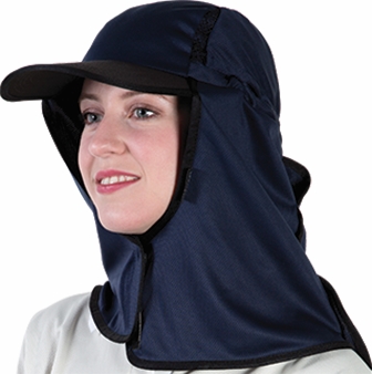 Other view of Vision Safe Kalahari Hat - KHCNV-PP - Sun protective with Neck Cover - Cotton - Navy - OS