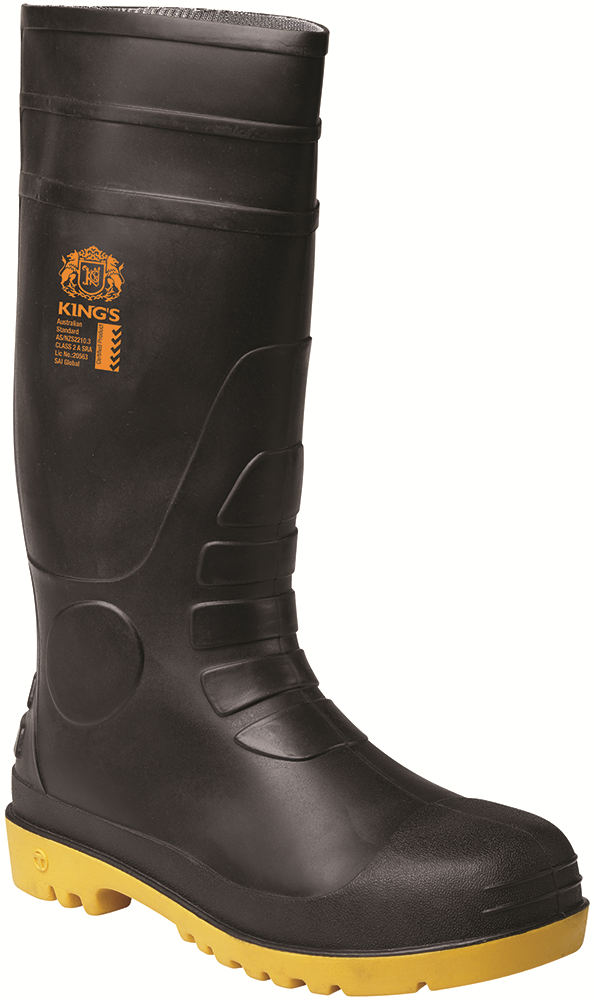 Other view of Oliver - Safety Gumboots - Mens - Kings -Anti-Static - PVC - 10-100 - Black/Yellow - Size 8 - 9320922543340