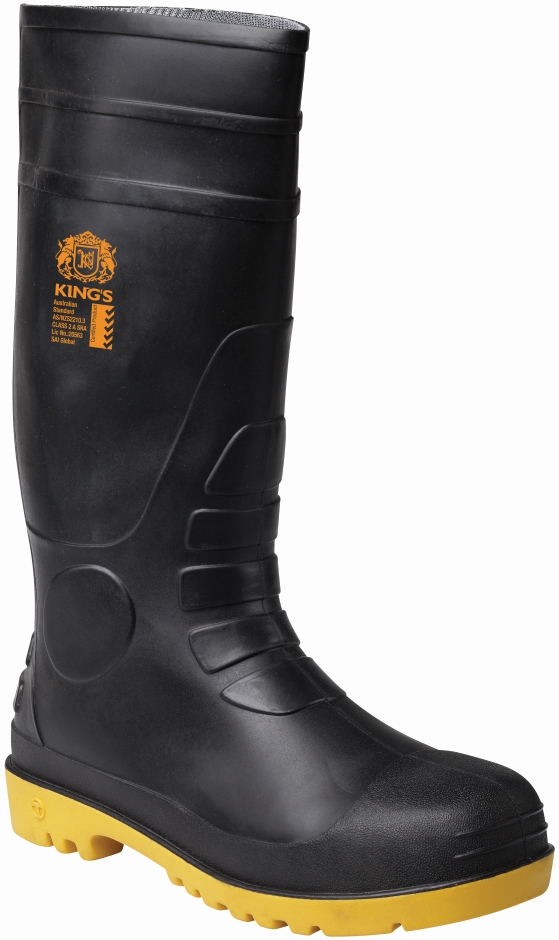 Other view of Oliver - Safety Gumboots - Mens - Kings -Anti-Static - PVC - 10-100 - Black/Yellow - Size 6 - 9320922543326