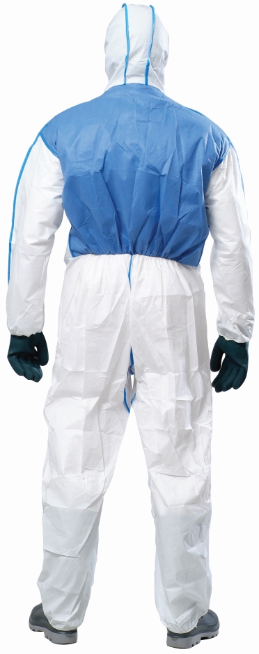 Other view of Disposable Coverall - SMMS Polypropylene - White/Blue - X-Large - AMNC428E - MicroMAX® NS Cool Suit - Lakeland