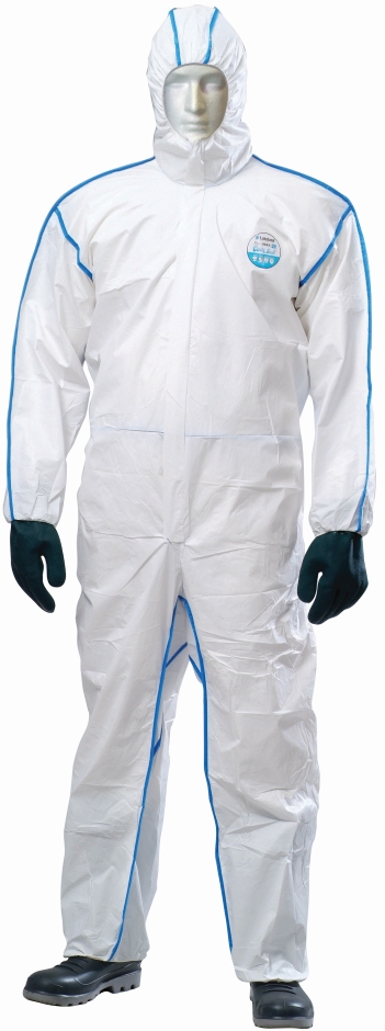 Other view of Disposable Coverall - SMMS Polypropylene - White/Blue - X-Large - AMNC428E - MicroMAX® NS Cool Suit - Lakeland