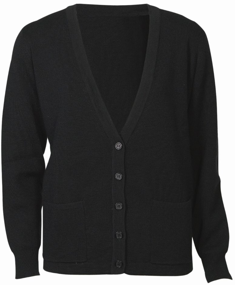 Other view of Ladies Traditional Cardigan – Wool - Acrylic – Black – Large – LC8008 – Woolmix – Biz Collection