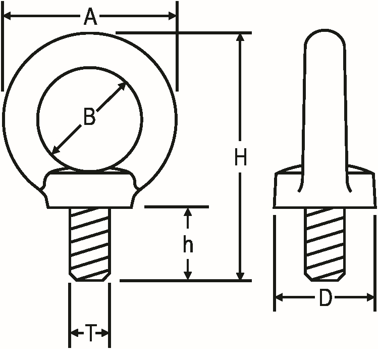 Other view of EYEBOLT COLLARED S/S316 24MM