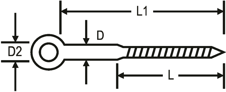 Other view of SCREW EYE S/S316 M10 X 80MM