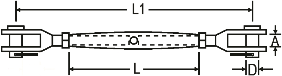 Other view of TURNBUCKLE S/S JAW/JAW 12MM