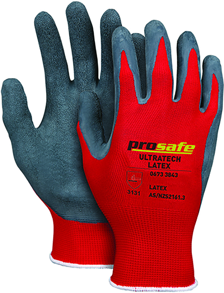 Other view of Prosafe Ultratech W9680R Latex General Purpose Gloves - Red L - Latex Dipped Palm