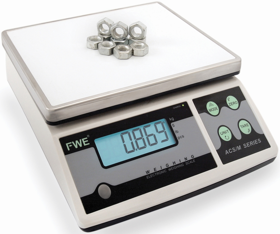 Other view of Bench Scale - LCD Display - 30 kg x 1 gm - 325 x 260 x 120 mm - ABS Plastic - White - MACS30KA - National Weighing & Instruments - 1/Pack