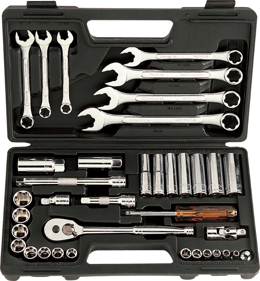 Other view of 37-Piece Socket & Spanner Set - Ring & Open End - Imperial - MET-0625 - Metrinch