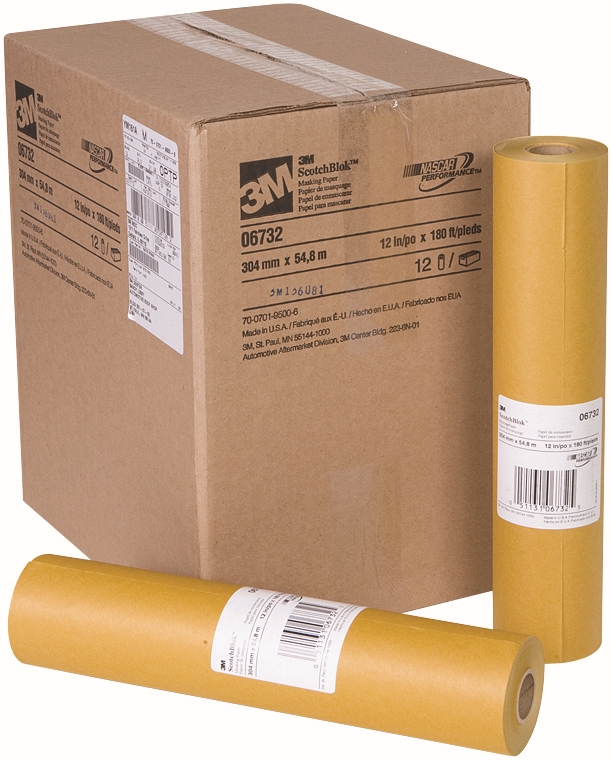 Other view of Masking Paper - Poly Coated Paper - Gold - 304.8 mm x 54.8 m - 6732 - Scotchblok™ - 3M™