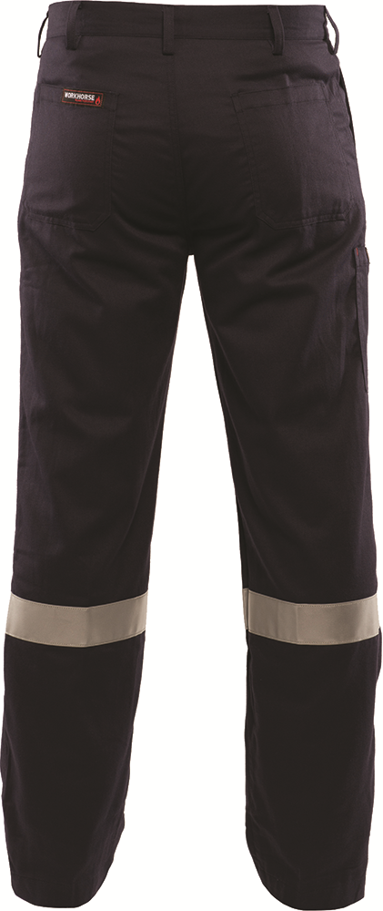 Other view of Workhorse MPA012 Men's Pleated Trouser Flame Resistant PPE2 - Ultrasoft Cotton - Navy - 122S