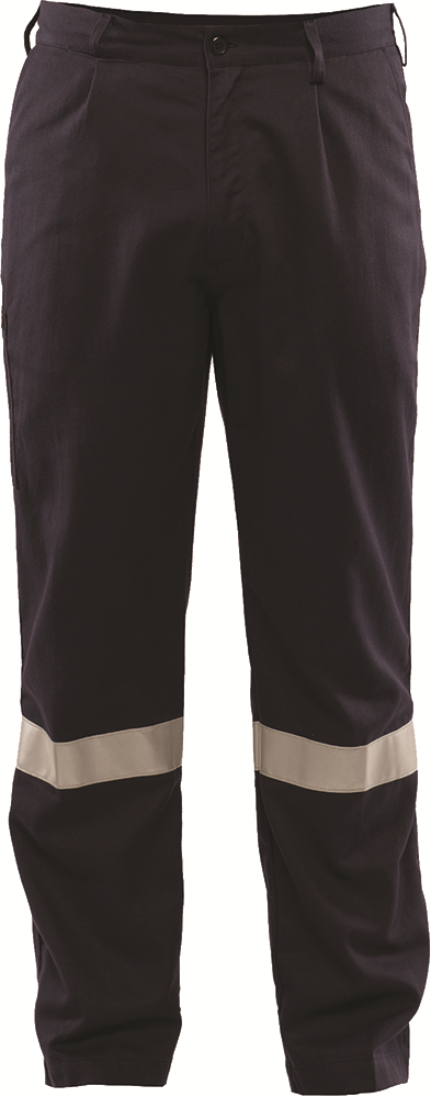 Other view of Flame Resistant Men's Pleat Trouser With Tape – UltraSoft® – Navy – 82R – MPA012 – Workhorse