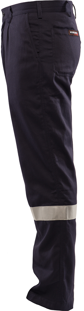 Other view of Flame Resistant Men's Pleat Trouser With Tape – UltraSoft® – Navy – 82R – MPA012 – Workhorse