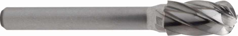 Other view of Widia M40536 Carbide Burr Aluminium Cut Cylindrical Ball Nose OAL Metal Removal Shape - 1/4 Shank - 3/4 x 1 - 2-3/4