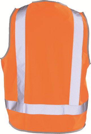 Other view of H-Back Safety Vest – Polyester Tricot – Orange – Small – MVE014 – Workhorse