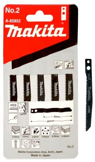 Other view of Makita A-85852 Jigsaw Blades NO.2 5 Pack