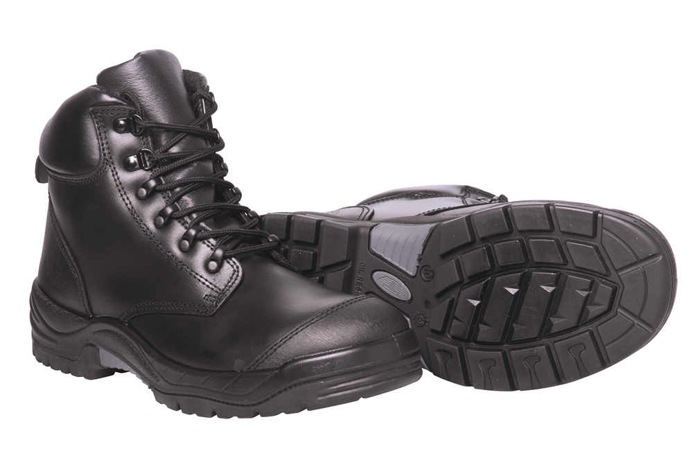 Other view of Safety Boots Lace-up with Steel Toe Cap - Black - Size 6 - Tredlite Manapouri