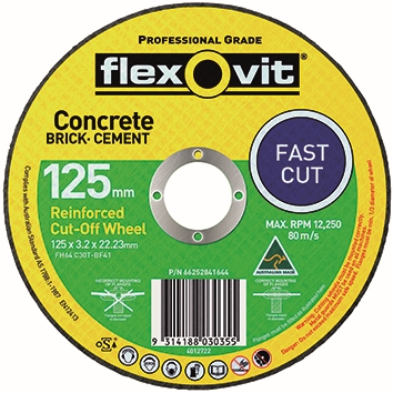 Other view of Flat Cut-Off Wheel - Aluminium Oxide - 350 x 4.1 x 20 mm - 24 Grit - Type 41 - C24R-BF41-FH3714DRY - Flexovit