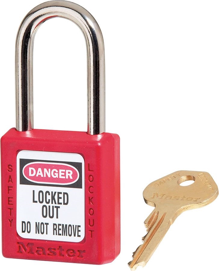 Other view of Safety Padlock - Keyed Alike - Thermoplastic - Red - 410 Series - Zenex - Master Lock - 4/Set