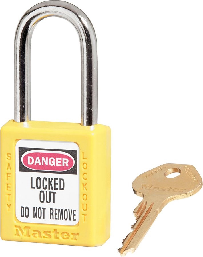 Other view of Safety Padlock - Keyed Different - Thermoplastic - Yellow - R410YLW-111760F - Wilmar - Mayo Hardware