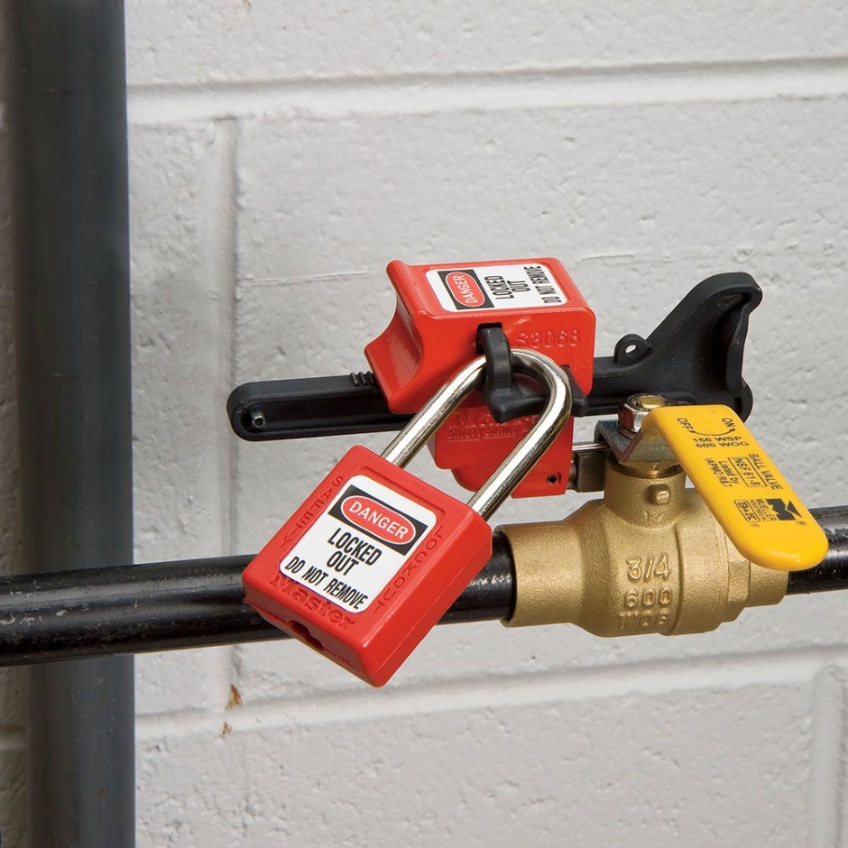 Other view of Ball Valve Lockout - Handle-On Type - Red - S3068 - Seal Tight - Master Lock