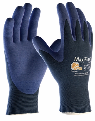 Other view of ATG MaxiFlex Elite 34-274 Nitrile General Purpose Gloves - Blue 2XL - Palm Coated