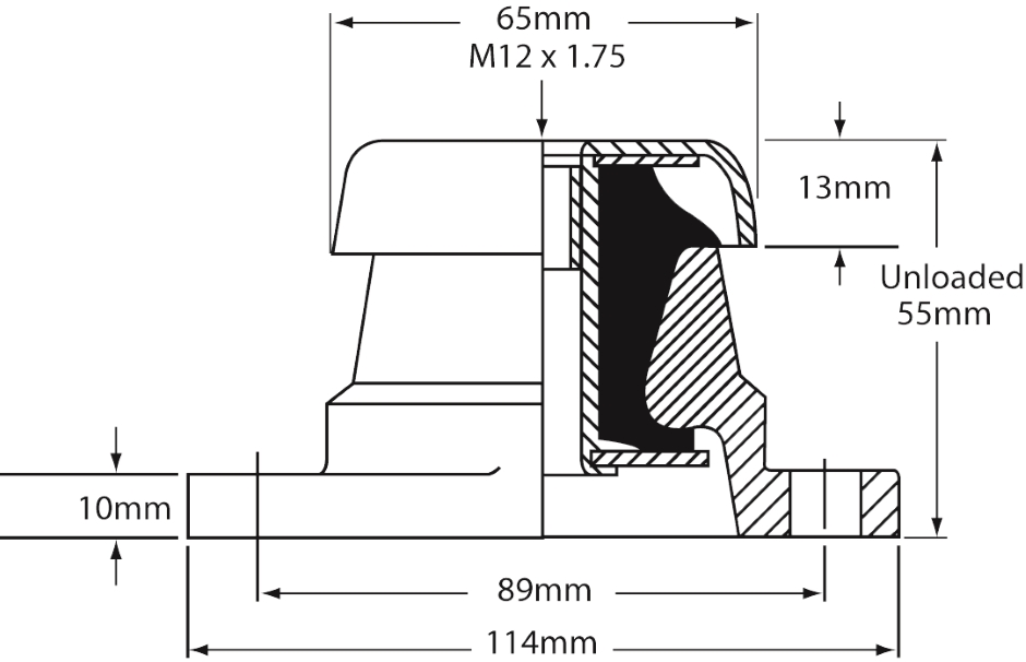 Other view of MOUNT PEDESTAL FRUSTACON SILENTBLOC FBP