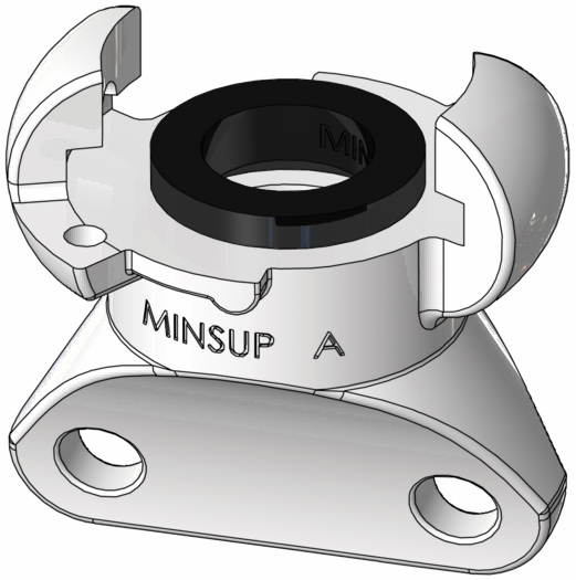 Other view of Minsup Surelock Claw Coupling - Type A Blank End - SG Iron - 10-32mm - ABS1032B