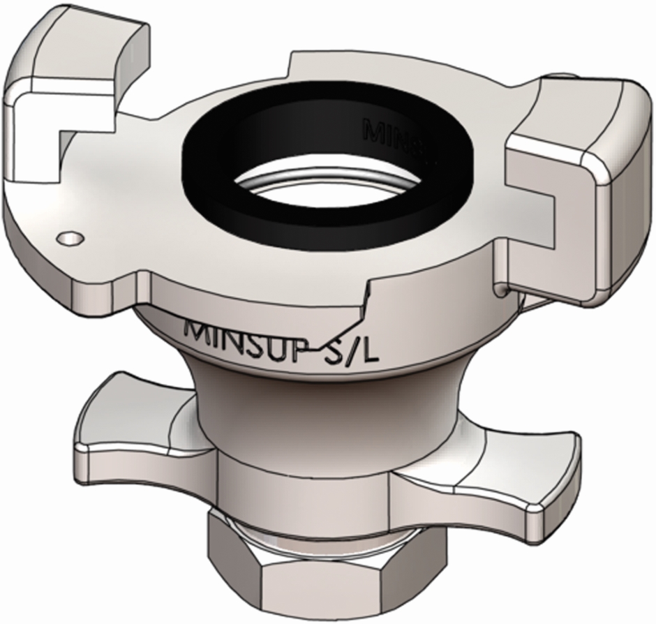 Other view of Minsup Surelock Claw Coupling - SG Iron - Medium Blank End - 1-1/2 - 2" - 08/013/29/000