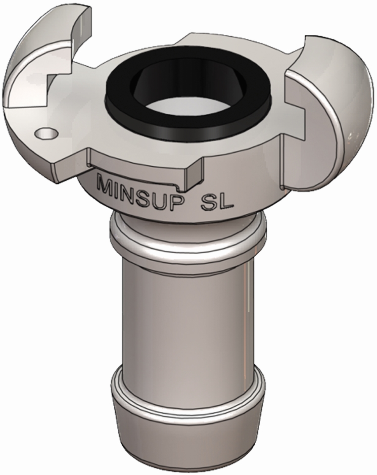 Other view of Minsup Surelock Claw Coupling - Surelock Hose End - SG Iron - Cor-O-Zig Pattern - 3" - 08/013/35/000