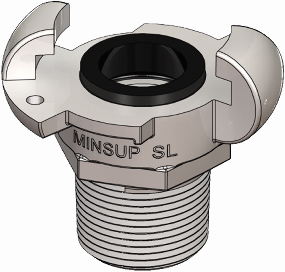 Other view of Minsup Surelock Claw Coupling - SG Iron - BSP Male - 1" - 08/013/17/000