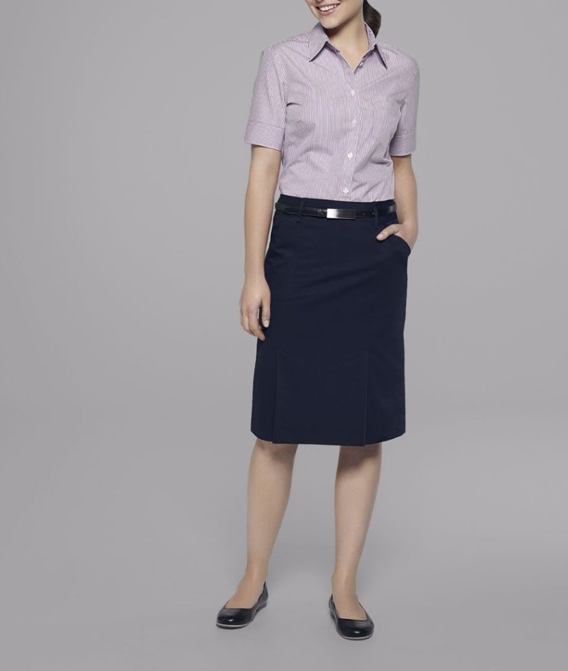 Other view of Box Pleat Utility Skirt – Polyester - Viscose – Ink Navy – 16 – CAT29J – NNT Uniforms