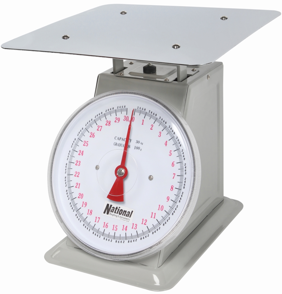 Other view of Bench Dial Scale - 15 kg x 150 gm - 245 x 245 mm - Metal - Grey - NS15 - National Weighing & Instruments - 1/Pack