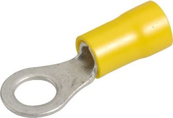 Other view of Ring Terminal - Yellow - 6.3 mm Stud - 5 to 6 mm - 100/Box - Narva