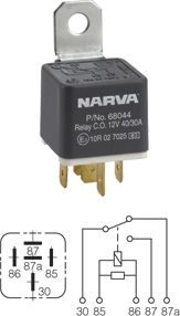 Other view of Relay - 30/20 A - 24 V - 5 Pin - Change-Over - Narva