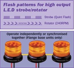 Other view of Pulse High Output LED Strobe/Rotator Light with 2 Selectable Flash Patterns - Amber - 12/24 V - Cylinder - Magnetic Base - 167 mm x 136 mm - Narva