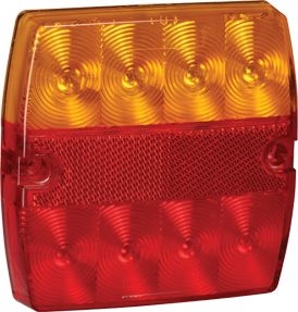 Other view of LED Slimline Trailer Lamp Pack with In-Built Retro Reflector - Red/Amber - 12 V - 107 mm x 107 mm x 24 mm - Blister Pack - Narva