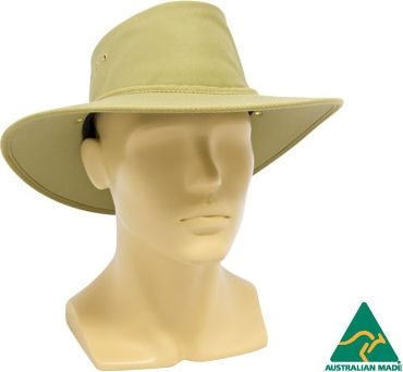 Other view of Nullarbor Drill Hat – Cotton – Khaki – X-Large – NH NST – Newcastle Hats by Visionsafe