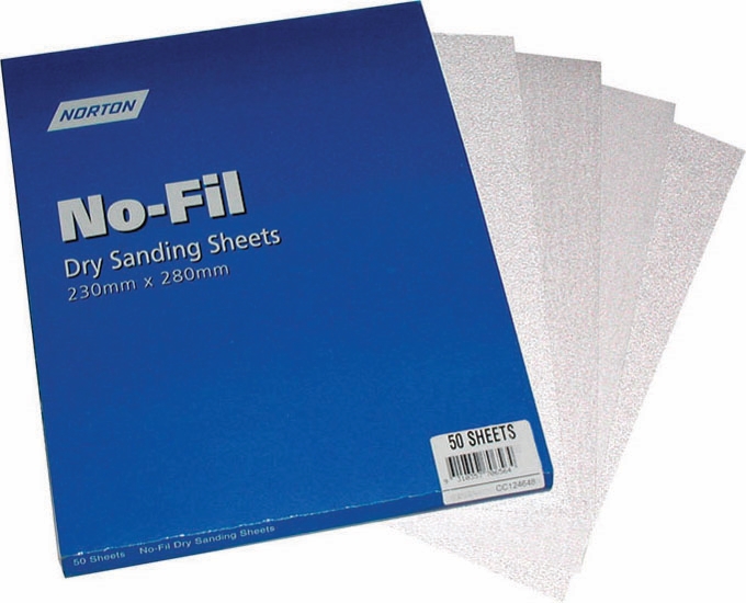 Other view of No-Fil Sanding Paper Sheet - Aluminium Oxide - White - B-Weight - 230 x 280 mm - 240 Grit - A239 - Adalox® - Norton