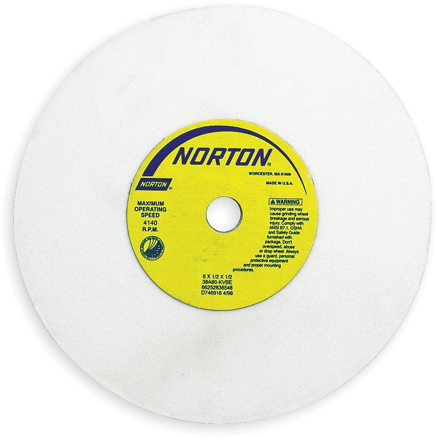 Other view of Grinding Wheel - One Side Recessed - Type 5 - Aluminium Oxide - White - 350 x 40 x 127 mm - 46 Grit - 38A46JVBE - Norton