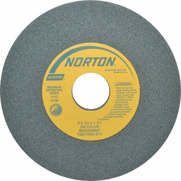 Other view of Grinding Wheel - Straight - Type 1 - Aluminium Oxide - Grey - 200 x 25 x 31.75 mm - 24 Grit - A24QVBE - Norton