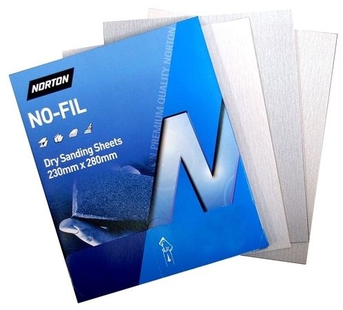 Other view of No-Fil Sanding Paper Sheet - Aluminium Oxide - White - C-Weight - 230 x 280 mm - 100 Grit - A239 - Adalox® - Norton